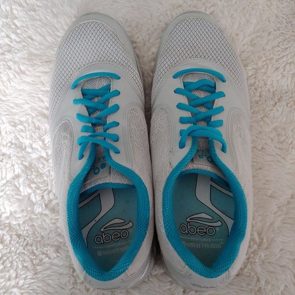 ABEO AEROSYSTEM ASTRA LT GREY AND TEAL SHOES SIZE 9.5 - Picture 4 of 9